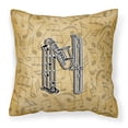 thumbnail image 1 of Monogram Letter Musical Instrument Alphabet Fabric Decorative Pillow, 1 of 4