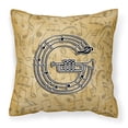 thumbnail image 1 of Monogram Letter Musical Instrument Alphabet Fabric Decorative Pillow, 1 of 4