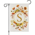 thumbnail image 1 of Monogram Letter S Fall Initial Garden Flag 12x18 Double Sided Burlap, Small Vertical Welcome Floral Sunflower Family Last Name Flag Outdoor Outside Decoration (ONLY FLAG), 1 of 6