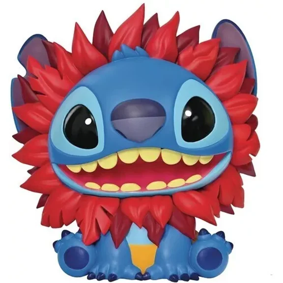 Monogram Lilo & Stitch Stitch in Lion King Costume Mane Figural PVC 9 INCHES Coin Bank