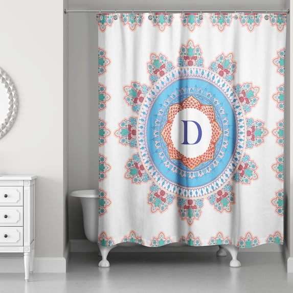 Creative Products Monogram Medallion Shower Curtain -D