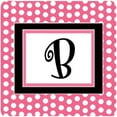thumbnail image 1 of Monogram - Pink Black Polka Dots Foam Coasters, Initial Letter B - Set Of 4, 3.5 x 3.5 In., 1 of 1