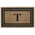 thumbnail image 1 of Monogram Printed Coir Fiber Doormat 18x28 Non-Slip Rug, Durable Outdoor / Indoor Mat, Entryway, Front Door, Porch, Patio, Welcome Mat, Letter T, 1 of 3