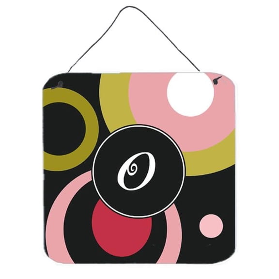 Monogram - Retro In Black Aluminium Metal Wall Or Door Hanging Prints