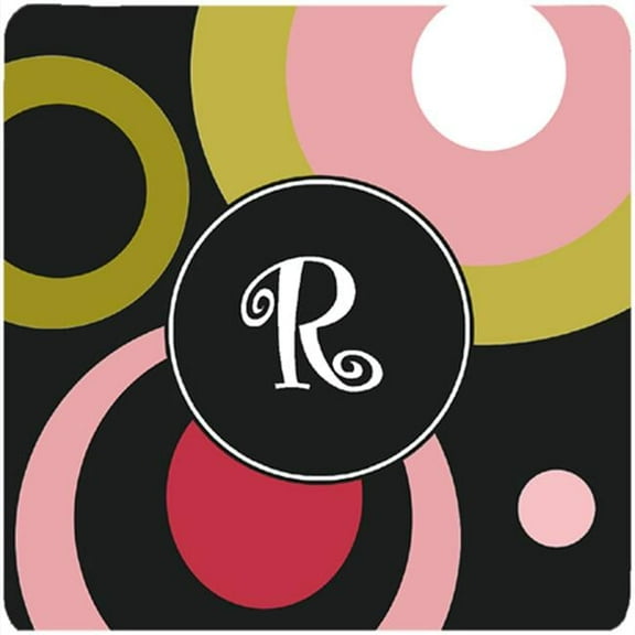 Monogram - Retro In Black Foam Coasters - Set Of 4, 3.5 x 3.5 In.