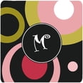 thumbnail image 1 of Monogram - Retro In Black Foam Coasters - Set Of 4, 3.5 x 3.5 In., 1 of 1