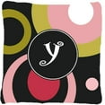 thumbnail image 1 of Monogram - Retro In Black Indoor & Outdoor Fabric Decorative Pillow, 1 of 1
