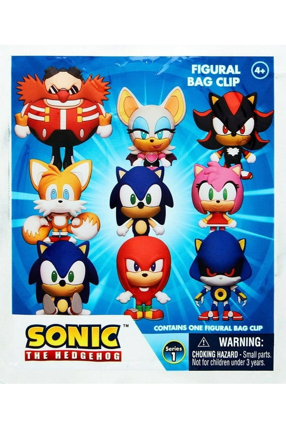 Sonic The Hedgehog 3D Collectible Figure Bag Clip