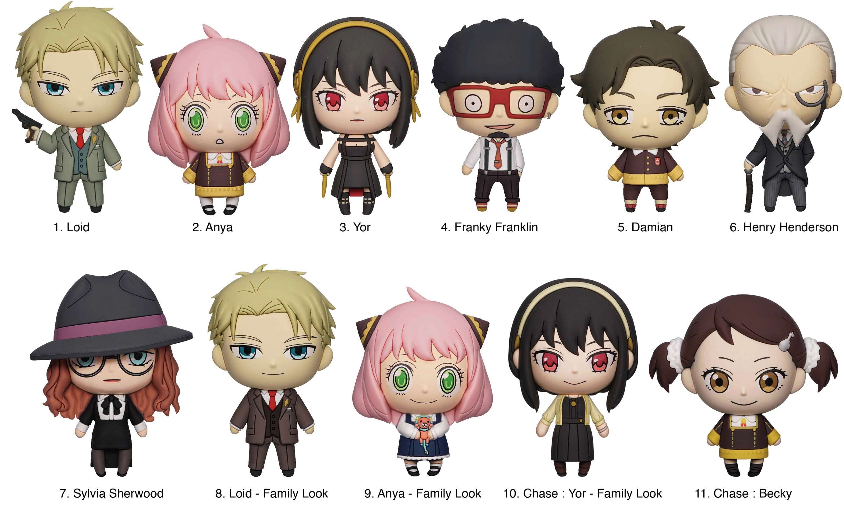 Monogram Spy x Family: Series 1 3D Foam Collectible 1Pc Bag Clip
