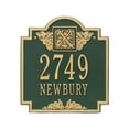 thumbnail image 1 of Monogram - Standard Wall - Two Line - Dark Green with Gold Letters, 1 of 1