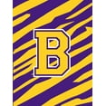 thumbnail image 1 of Monogram - Tiger Stripe - Purple Gold Initial B Monogram Initial Flag Garden, 1 of 2