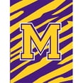thumbnail image 1 of Monogram - Tiger Stripe - Purple Gold Initial M Monogram Initial Flag Garden Size, 1 of 1