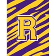 thumbnail image 1 of Monogram - Tiger Stripe - Purple Gold Initial R Monogram Initial Flag Garden, 1 of 2