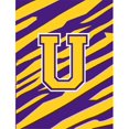 thumbnail image 1 of Monogram - Tiger Stripe - Purple Gold Initial U Monogram Initial Flag Garden Size, 1 of 1