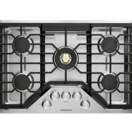 Monogram - 30" Built-In Gas Cooktop with 5 burners - Stainless steel