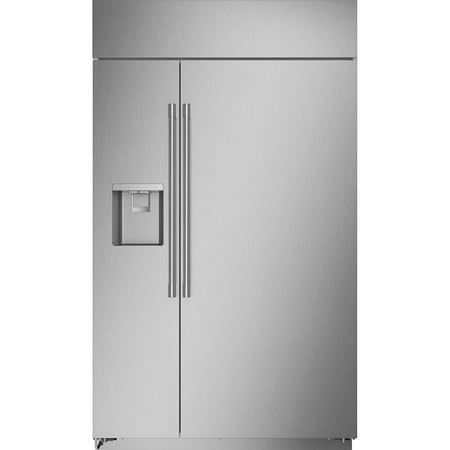 Monogram - 28.8 Cu. Ft. Side-by-Side Built-In Refrigerator with Dispenser - Stainless steel