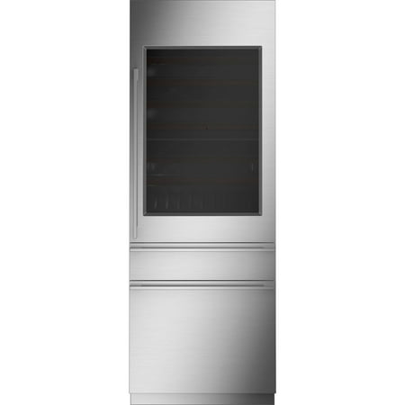 Monogram - 106-Bottle Built-In Dual Zone Wine Cooler - Stainless steel