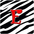 thumbnail image 1 of Monogram - Zebra Red Foam Coasters, Initial Letter E - Set 4, 3.5 x 3.5 In., 1 of 1