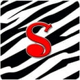 thumbnail image 1 of Monogram - Zebra Red Foam Coasters, Initial Letter S - Set 4, 3.5 x 3.5 In., 1 of 1