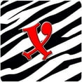 thumbnail image 1 of Monogram - Zebra Red Foam Coasters, Initial Letter x - Set 4, 3.5 x 3.5 In., 1 of 1