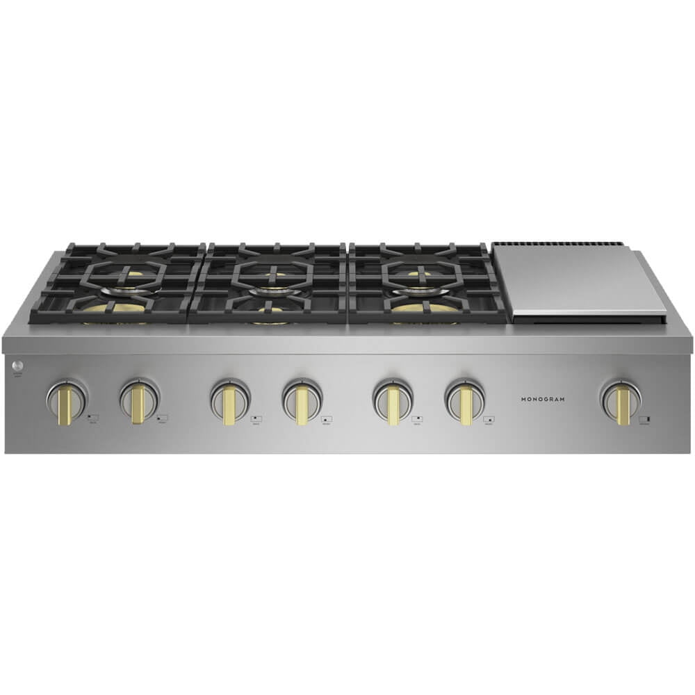 Monogram Zgu486ndt 48" Wide Professional Gas Rangetop - Stainless Steel