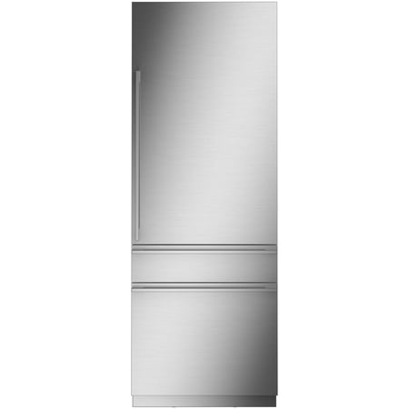 Monogram - 30 in. Wide 14.5 Cu. Ft. Bottom Freezer Built-In Refrigerator with Dual Refrigeration System - Stainless Steel