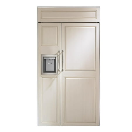 Monogram - 24.4 Cu. Ft. Side-by-Side Built-In Smart Refrigerator with Dispenser - Custom Panel Ready