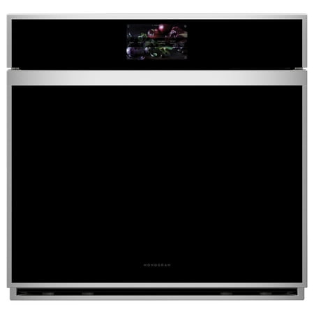 Monogram - Minimalist 30" Built-In Single Electric Convection Wall Oven with No-Preheat Air Fry - Stainless steel