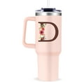thumbnail image 1 of Monogrammed 40oz Tumbler with Handle for Women, Personalized Birthday Gifts for Women,Initial Cups for Woman Floral Letter D,Customized Gifts for Female Lady Gift for Mothers Day Christmas, 1 of 6