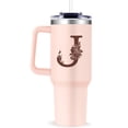 thumbnail image 1 of Monogrammed 40oz Tumbler with Handle for Women, Personalized Birthday Gifts for Women,Initial Cups for Woman Pink Letter J,Customized Gifts for Female Lady Gift for Mothers Day Christmas, 1 of 7