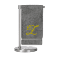 thumbnail image 1 of Monogrammed Bath Towel, Personalized Gift, 27 x 54 inches - Set of 1 - Gold Script Embroidered Towel - 100% Turkish Cotton- Soft Terry Finish - for Bathroom or Spa - Script Z Gray, 1 of 1