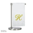 thumbnail image 1 of Monogrammed Bath Towel, Personalized Gift, 27 x 54 inches - Set of 2 - Gold Script Embroidered Towel - 100% Turkish Cotton- Soft Terry Finish - for Bathroom or Spa - Script H White, 1 of 2