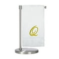 thumbnail image 1 of Monogrammed Bath Towel, Personalized Gift, 27 x 54 inches - Set of 2 - Gold Script Embroidered Towel - 100% Turkish Cotton- Soft Terry Finish - for Bathroom or Spa - Script Q White, 1 of 3