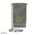 thumbnail image 1 of Monogrammed Bath Towel, Personalized Gift, 27 x 54 inches - Set of 2 - Gold Script Embroidered Towel - 100% Turkish Cotton - Soft Terry Finish - for Bathroom, or Spa - Script A Gray Towels, 1 of 2