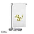 thumbnail image 1 of Monogrammed Bath Towel, Personalized Gift, 27 x 54 inches - Set of 2 - Gold Script Embroidered Towel - 100% Turkish Cotton- Soft Terry Finish - for Bathroom or Spa - Script W White, 1 of 2