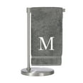 thumbnail image 1 of Monogrammed Bath Towel, Personalized Gift, Set of 2- Silver Block Letter Embroidered Towel - Extra Absorbent 100% Turkish Cotton - Soft Terry Finish - Initial M Gray, 1 of 1