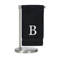 thumbnail image 1 of Monogrammed Bath Towel, Personalized Gift, Set of 2- White Block Letter Embroidered Towel - Extra Absorbent 100% Turkish Cotton - Soft Terry Finish - Initial B Black, 1 of 1