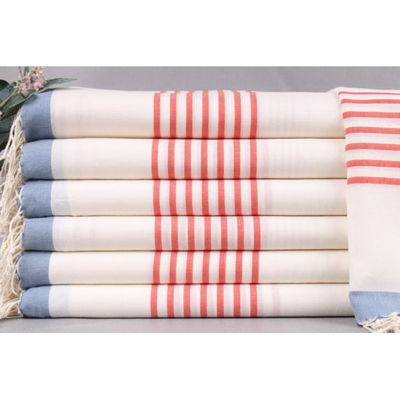 Monogrammed Beach Towel, Personalized Turkish Towel, Vermilion-Dark Gray Towel, Striped Towel, 40x71 Inches Wedding Day Gift for Bride,