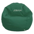 thumbnail image 1 of Monogrammed Cotton 31x33x20" Small Bean Bag Chair - w/Polystyrene Beads and CertiPUR Foam Filled Bean Bag for Teens and Kids - Forest Green, 1 of 10
