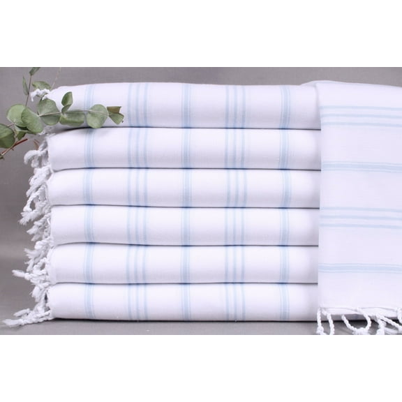 Monogrammed Hand Towel, Turkish Hand Towel, Baby Blue Towel, Striped Towel, 24x36 Inches Bathroom Towel, Holiday Towel, Spa Towel,