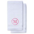 thumbnail image 1 of Monogrammed Hand Towels for Bathroom Kitchen Makeup | Personalized Gift for Wedding-Bridal | Classic Font Custom Luxury Turkish Towel | Spa Collection, Oversized, 16 X 30 Inch, Set of 2, 1 of 3