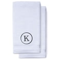 thumbnail image 1 of Monogrammed Hand Towels for Bathroom Kitchen Makeup | Personalized Gift for Wedding-Bridal | Classic Font Custom Luxury Turkish Towel | Spa Collection, Oversized, 16 X 30 Inch, Set of 2, 1 of 3