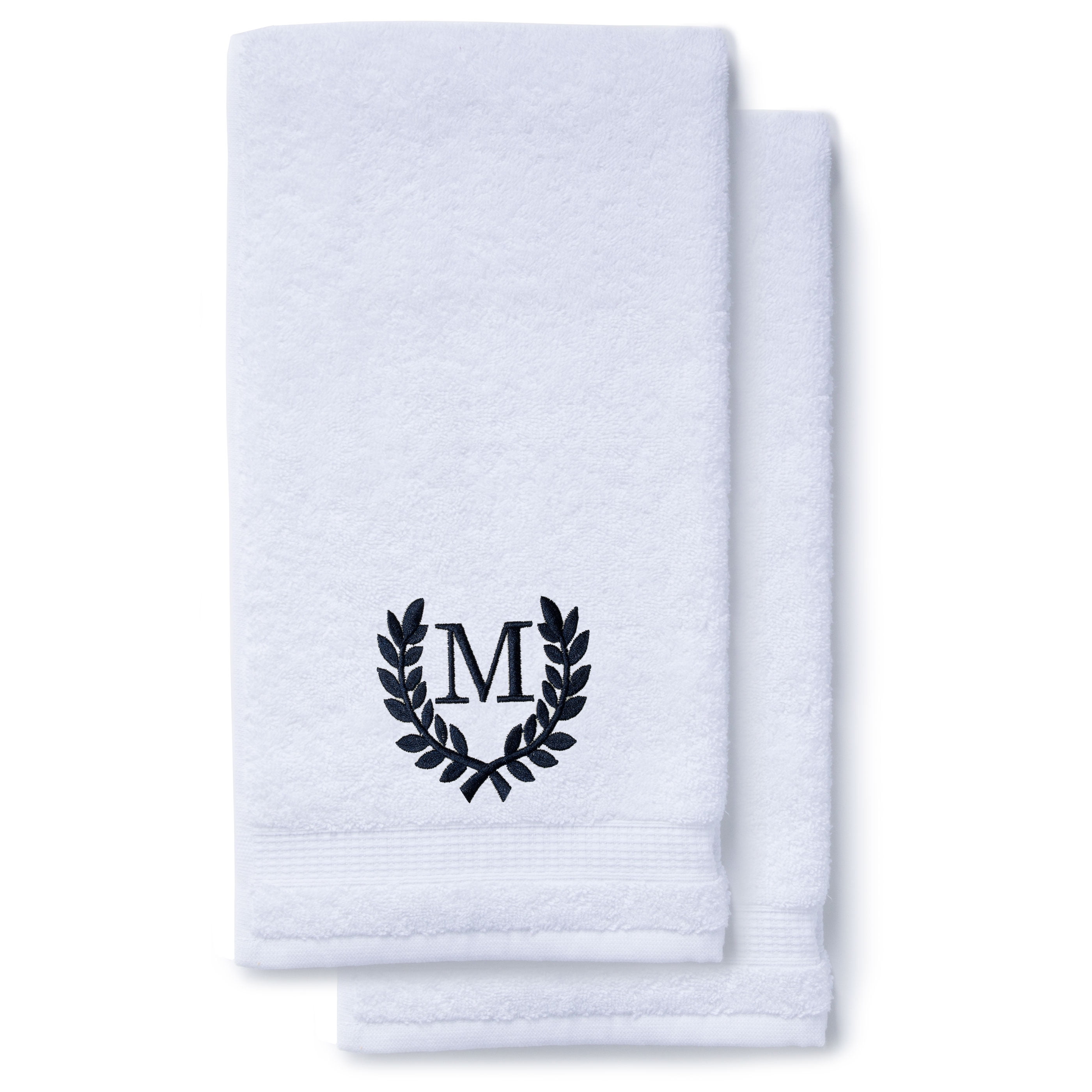 Monogrammed Hand Towels for Bathroom Kitchen Makeup Personalized Gift for Wedding Bridal Roman Font Custom Luxury Turkish Towel Spa Collection Oversized 16 X 30 Inch Set of 2 Walmart Business Supplies