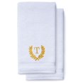 thumbnail image 1 of Monogrammed Hand Towels for Bathroom Kitchen Makeup | Personalized Gift for Wedding-Bridal | Roman Font Custom Luxury Turkish Towel | Spa Collection, Oversized, 16 X 30 Inch, Set of 2, 1 of 3