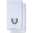 thumbnail image 1 of Monogrammed Hand Towels for Bathroom Kitchen Makeup | Personalized Gift for Wedding-Bridal | Roman Font Custom Luxury Turkish Towel | Spa Collection, Oversized, 16 X 30 Inch, Set of 2, 1 of 3