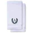 thumbnail image 1 of Monogrammed Hand Towels for Bathroom Kitchen Makeup | Personalized Gift for Wedding-Bridal | Roman Font Custom Luxury Turkish Towel | Spa Collection, Oversized, 16 X 30 Inch, Set of 2, 1 of 3