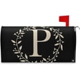 thumbnail image 1 of Monogrammed P Magnetic Mailbox Cover Mailbox Cover Magnetic Mailbox Wraps Post Letter Box Cover Garden Standard, 1 of 6