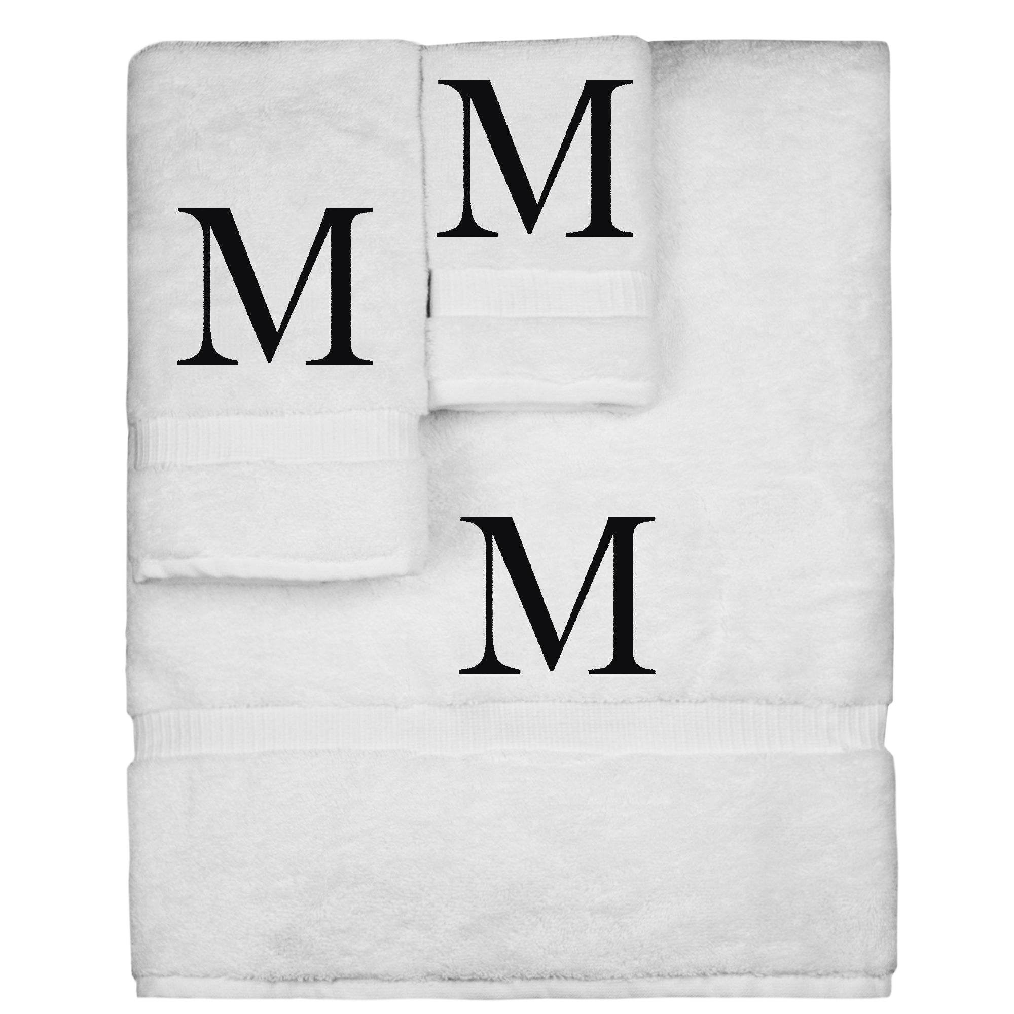 Letter bath towels hotsell