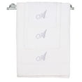 thumbnail image 1 of Monogrammed Towel Set, Personalized Gift, Set of 3- Silver Script Letter Embroidered Towel - Extra Absorbent 100% Turkish Cotton - Soft Terry Finish - Initial A White, 1 of 1