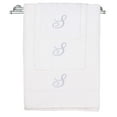 thumbnail image 1 of Monogrammed Towel Set, Personalized Gift, Set of 3- Silver Script Letter Embroidered Towel - Extra Absorbent 100% Turkish Cotton - Soft Terry Finish - Initial S White, 1 of 1